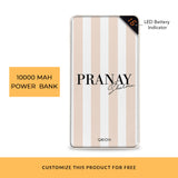 Flush Stripes Customized Power Bank