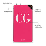 Lavender Initials Customized Power Bank