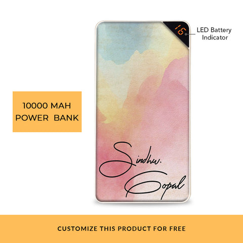 Watercolor Artwork Customized Power Bank